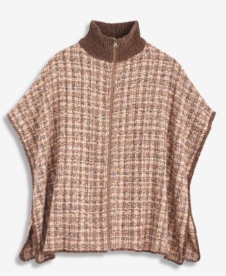 Style & Co Женская мягкая кофта на молнии с эффектом окрашивания Space-Dyed