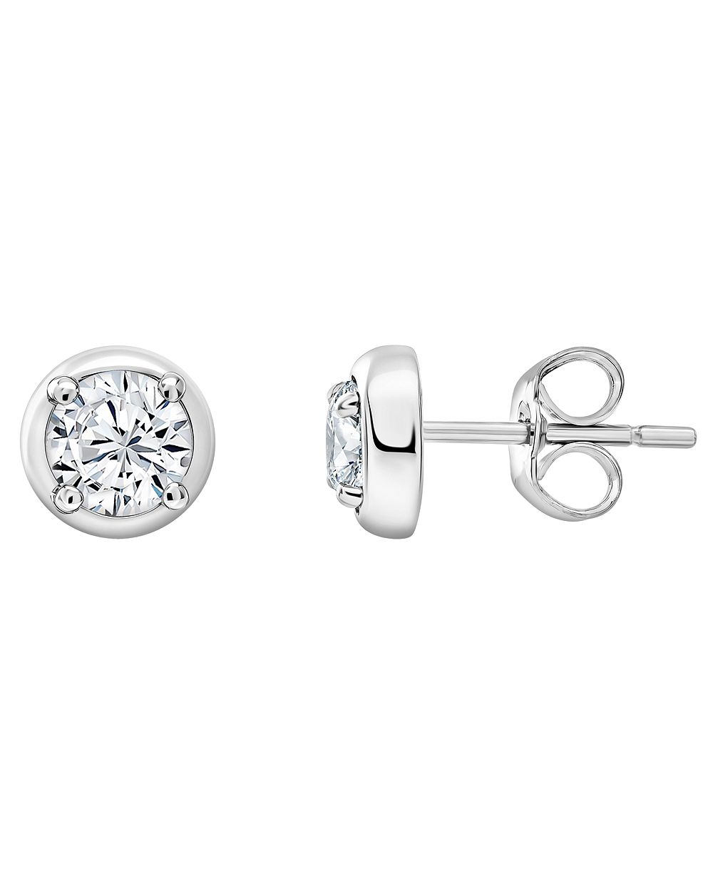 Серьги-гвоздики Macy's Lab-Grown White Sapphire 3/4 ct. t.w. Sterling Silver