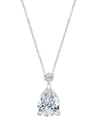 Macy's подвеска с белым сапфиром Lab-Grown (1 ct. t.w.) из Sterling Silver