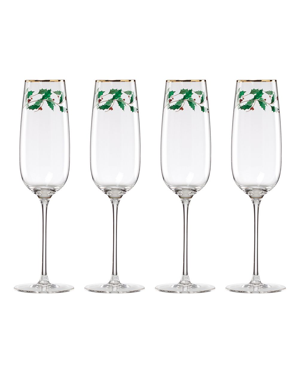 Набор бокалов для шампанского Lenox Holiday Decal, 4 шт