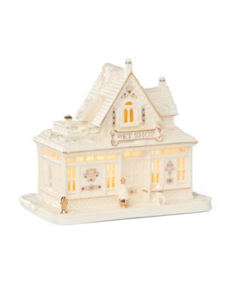 NEW FOR 2026! Lenox Mistletoe Park Pet Store Lighted Village Figurine, Exclusively at Macy's
