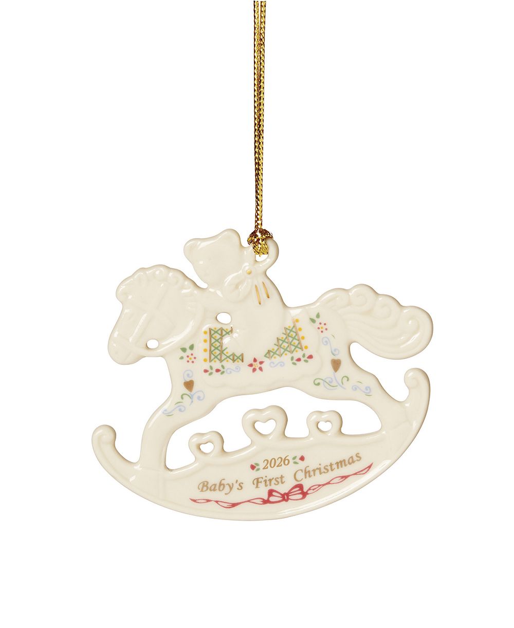 Lenox 2026 Baby's 1st Christmas Rocking Horse Ornament, Exclusively at Macy’s