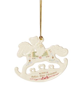 Lenox 2026 Baby's 1st Christmas Rocking Horse Ornament, Exclusively at Macy’s