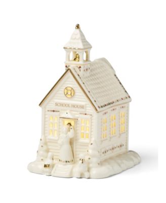 из 2006 хранилища! lenox падуб парк школа дом освещенная фигурка, эксклюзивно в macy's
