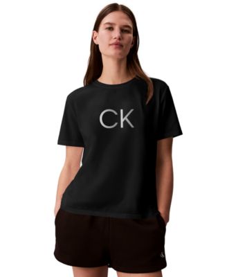 Женская классическая футболка Calvin Klein Performance с круглым вырезом и коротким рукавом