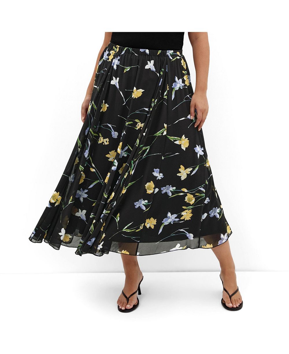 Юбка CITY CHIC Plus Size Serene Petal Print