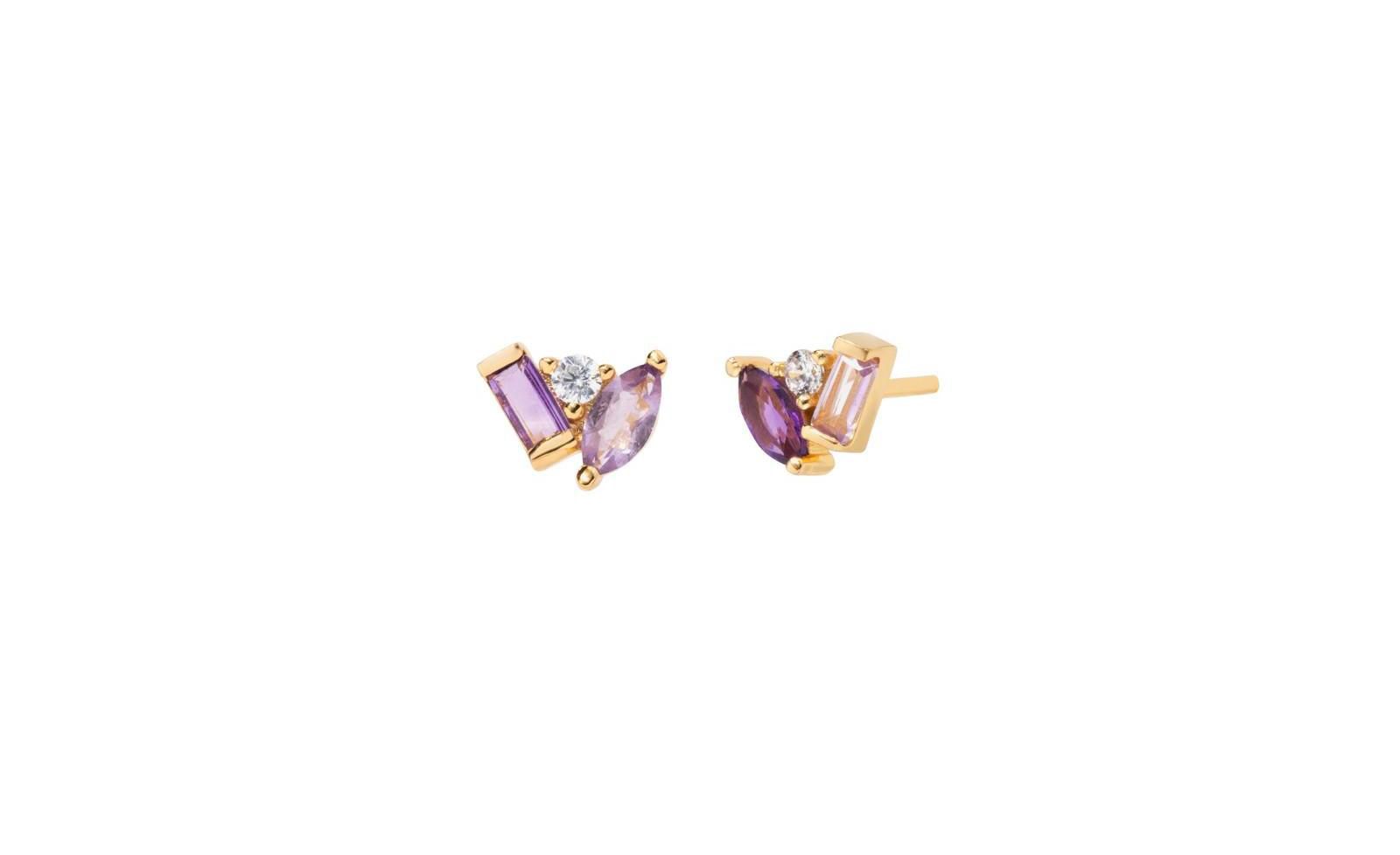 Little Sky Stone Seraphina Amethyst Stud Earrings