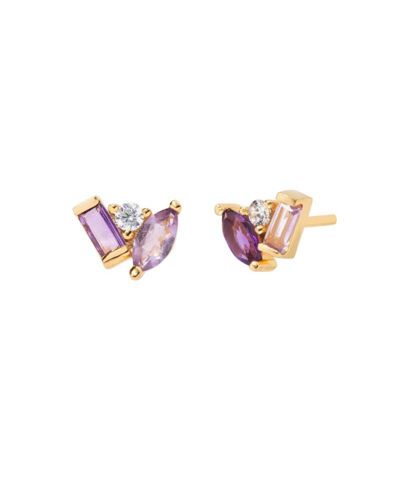 Little Sky Stone Seraphina Amethyst Stud Earrings