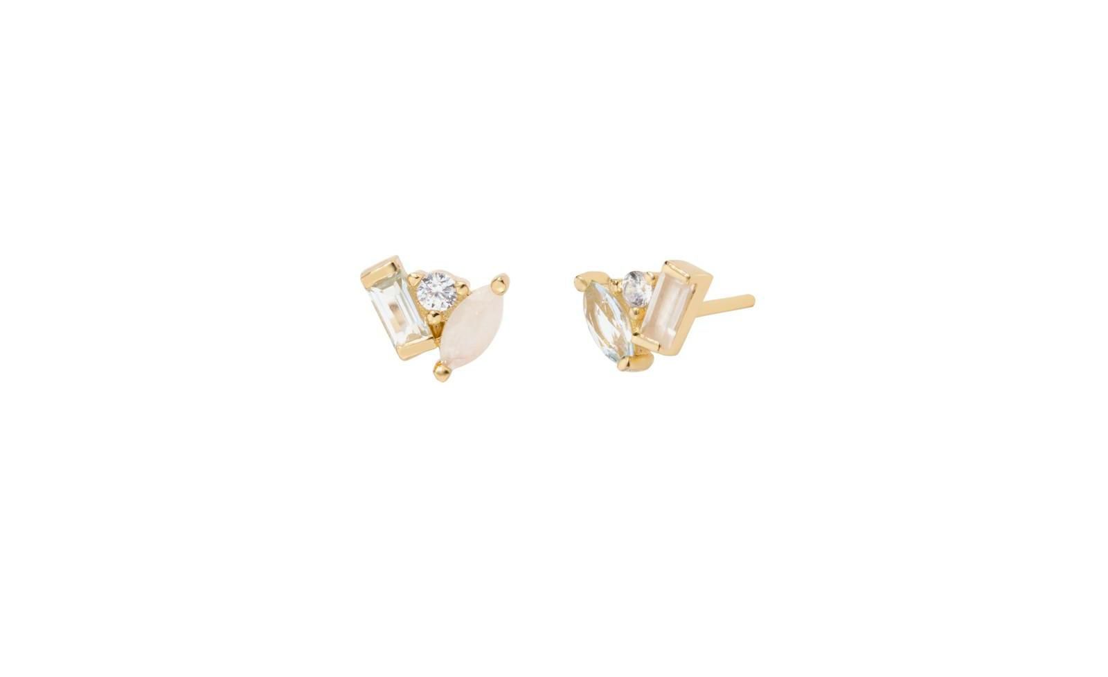 Серьги-гвоздики Little Sky Stone Seraphina Moonstone Topaz