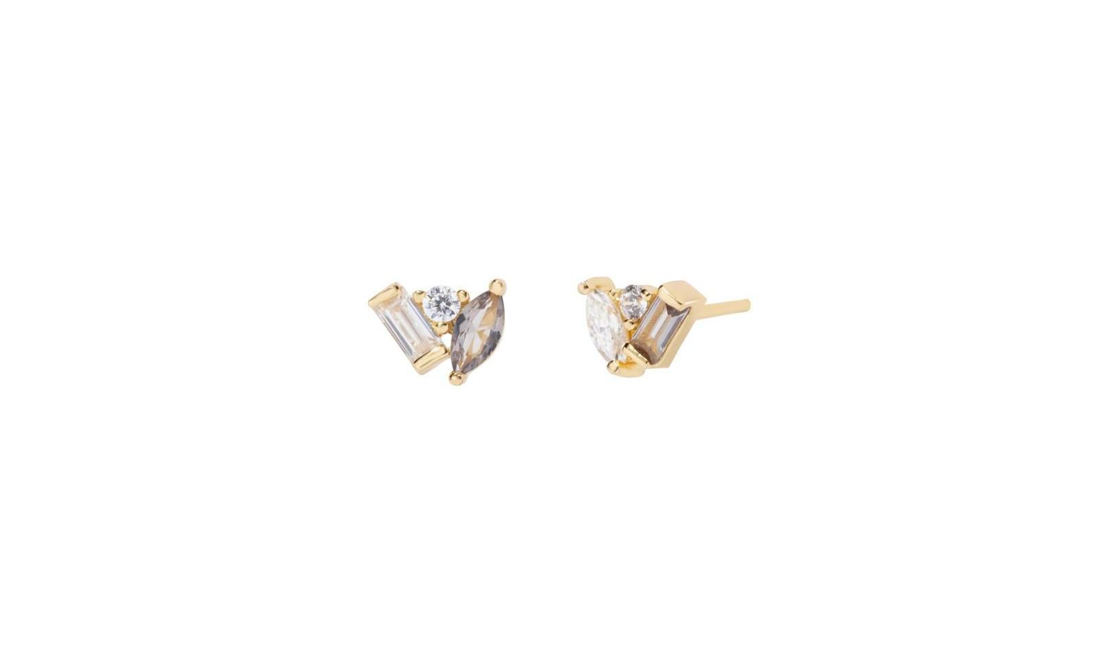 Little Sky Stone Seraphina Moissanite Grey Spinel Stud Earrings