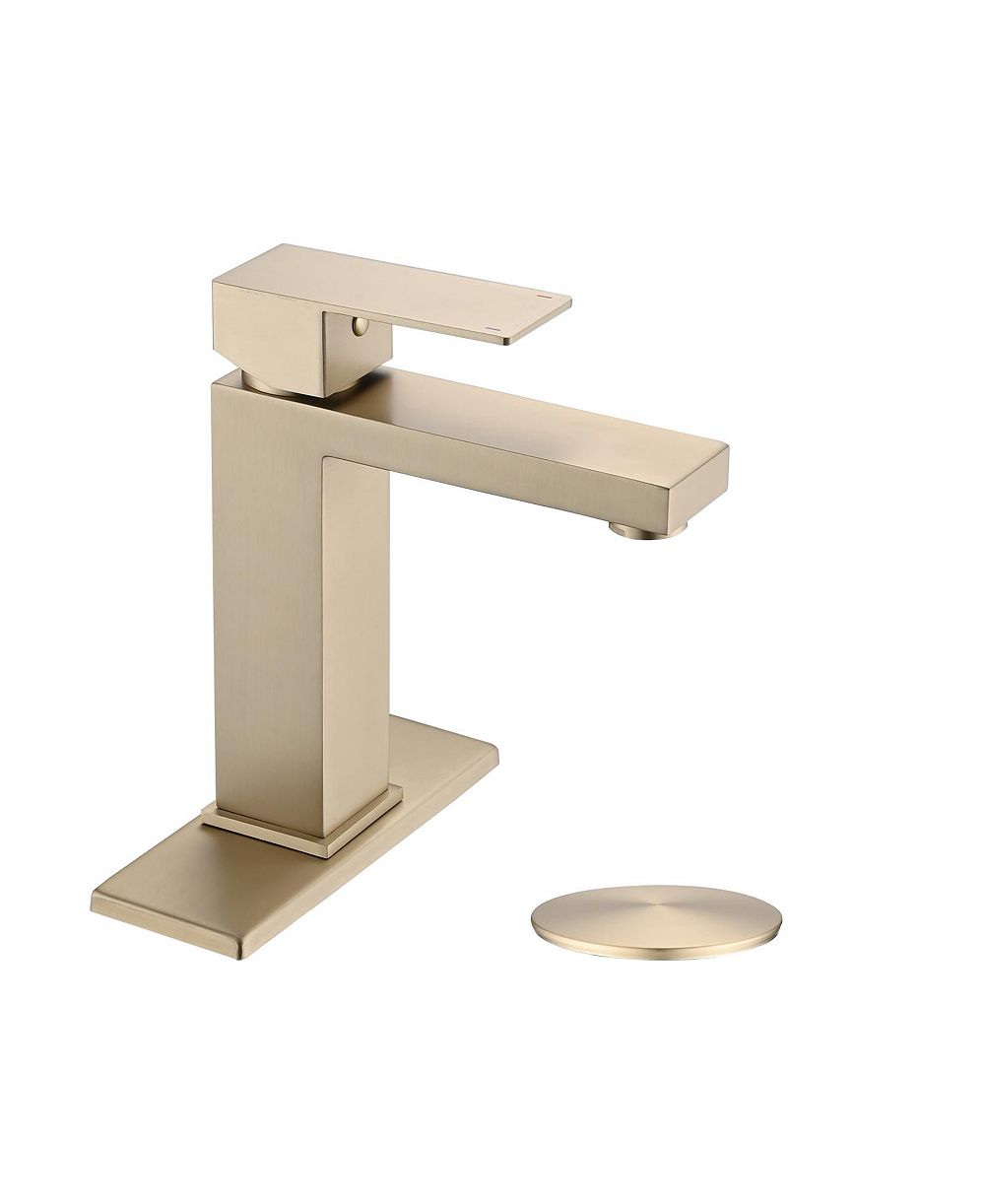 Смеситель для раковины PHYING Single Hole Single Handle Stainless Steel с набором для монтажа и сливом