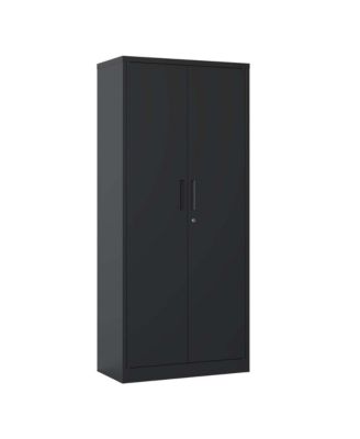 VIYET 71"H Metal Storage Cabinet - Lockable Double Door Steel Organizer with 3 Shelves