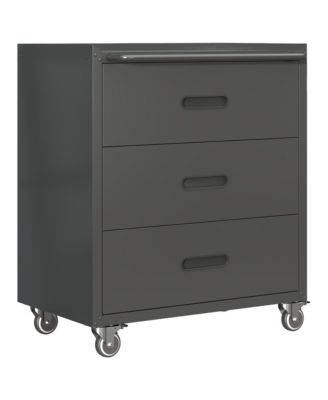 VIYET 3-Drawer Heavy Duty Metal Storage Cabinet - Rolling Steel Tool Chest with 360degree(s) Wheels