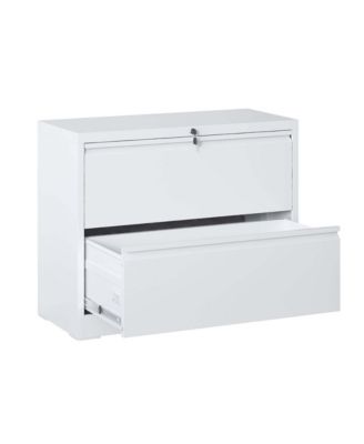 VIYET 35" Lateral File Cabinet - 2 Drawer Metal Locking Storage for Legal and Letter Files