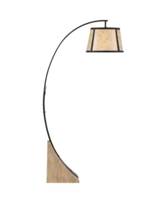 Напольный торшер Franklin Iron Works Oak River Rustic Mission 66 1/2" Tall Arc Floor Lamp с умной розеткой