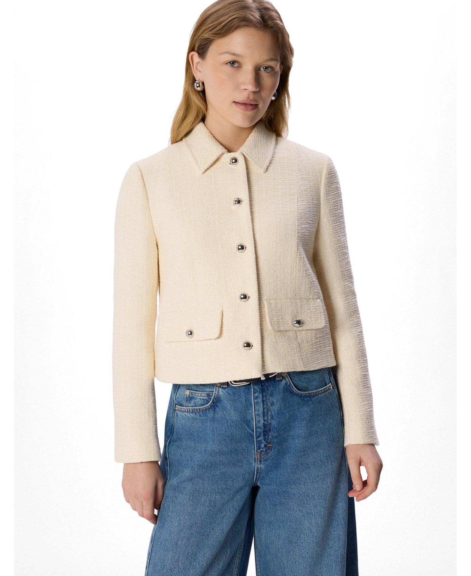 Whistles Women's Cropped Boucle Jacket