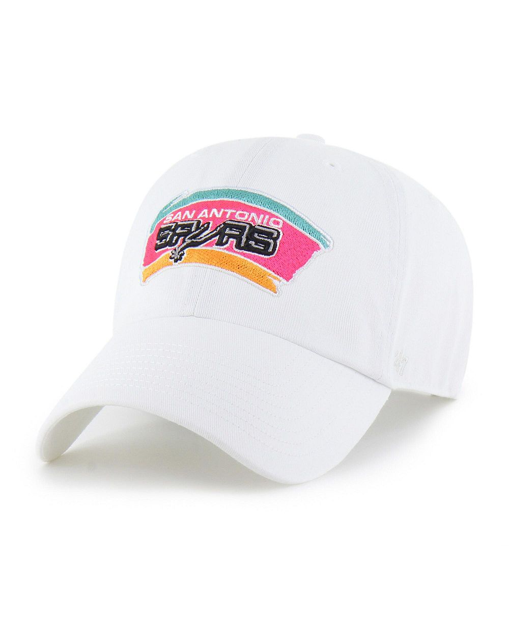 '47 Brand Men's White San Antonio Spurs Hardwood Classics Clean Up Adjustable Hat
