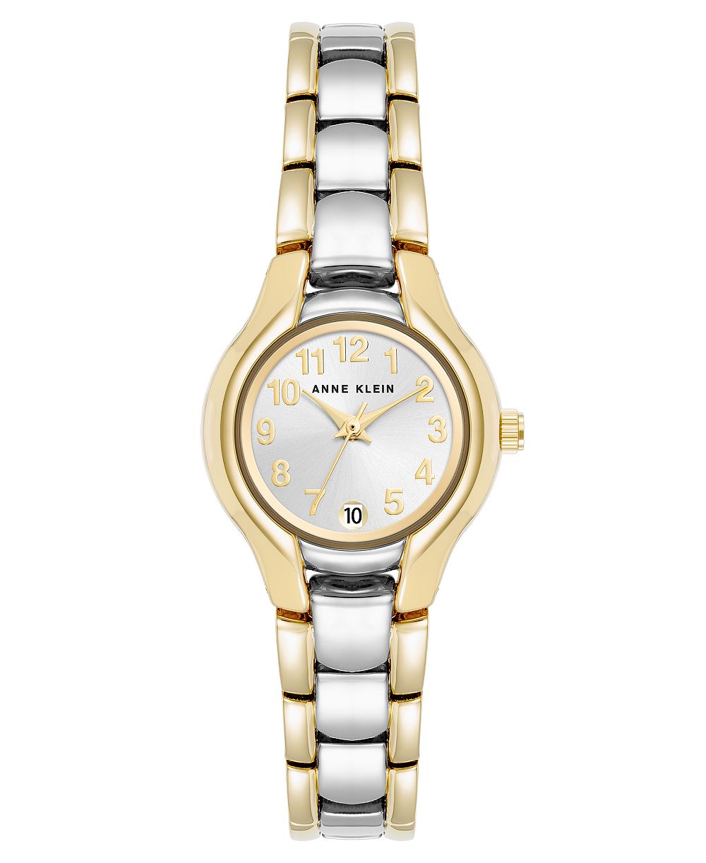 Женские часы Anne Klein Quartz Round Silver Dial Two-Tone