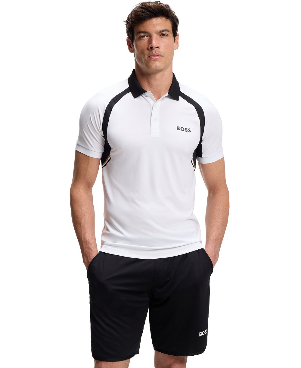 Мужская рубашка-поло BOSS by Hugo Boss Active Quick-Dry Stretch Slim-Fit