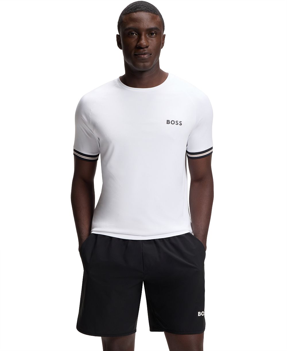 BOSS by Hugo Boss Men's Active Tennis-Ball Embossing Slim-Fit T-Shirt