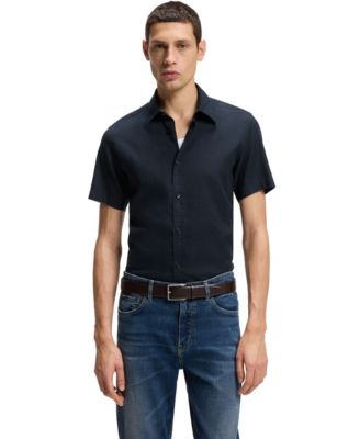 Мужская рубашка BOSS by Hugo Boss Stretch Linen Slim-Fit