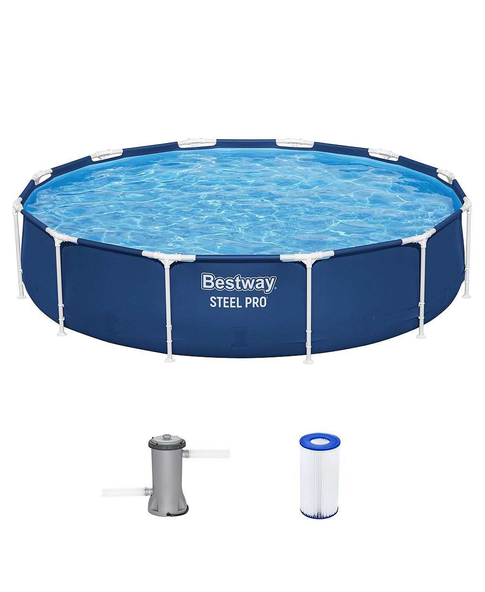 Bestway Steel Pro 12' x 30" Round Above Ground Pool Set with DuraPlus Liner