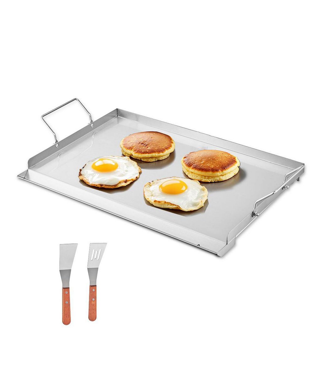 COZITO Stainless Steel Griddle, 23 x 16 inches Flat Top Gas Grill Plate with Handles