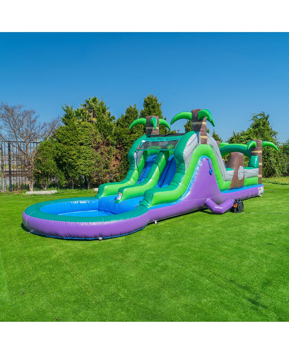 POP JUMP Tropical 28' Obstacle Course с горкой