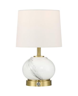 Possini Euro Design настольная акцентная лампа Liana 14 3/4"H Gray White Glass на аккумуляторе