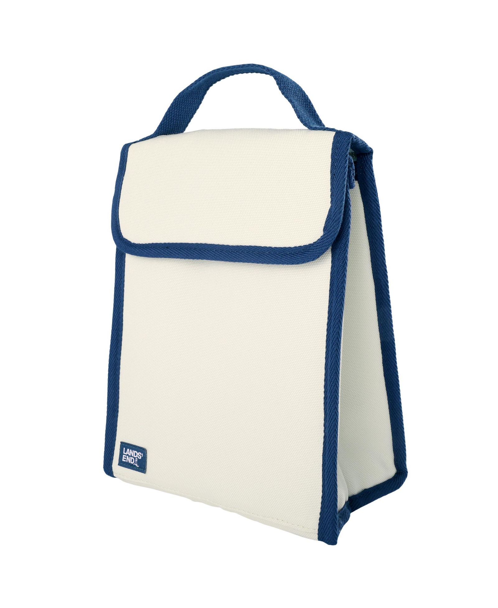 Lands' End Small Cooler Bag Polyester Canvas, Soft Cooler Lunch Box for Women and Men