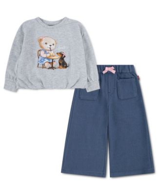 Levi's комплект из свитшота и широких брюк с принтом для малышей девочек, 2-piece set