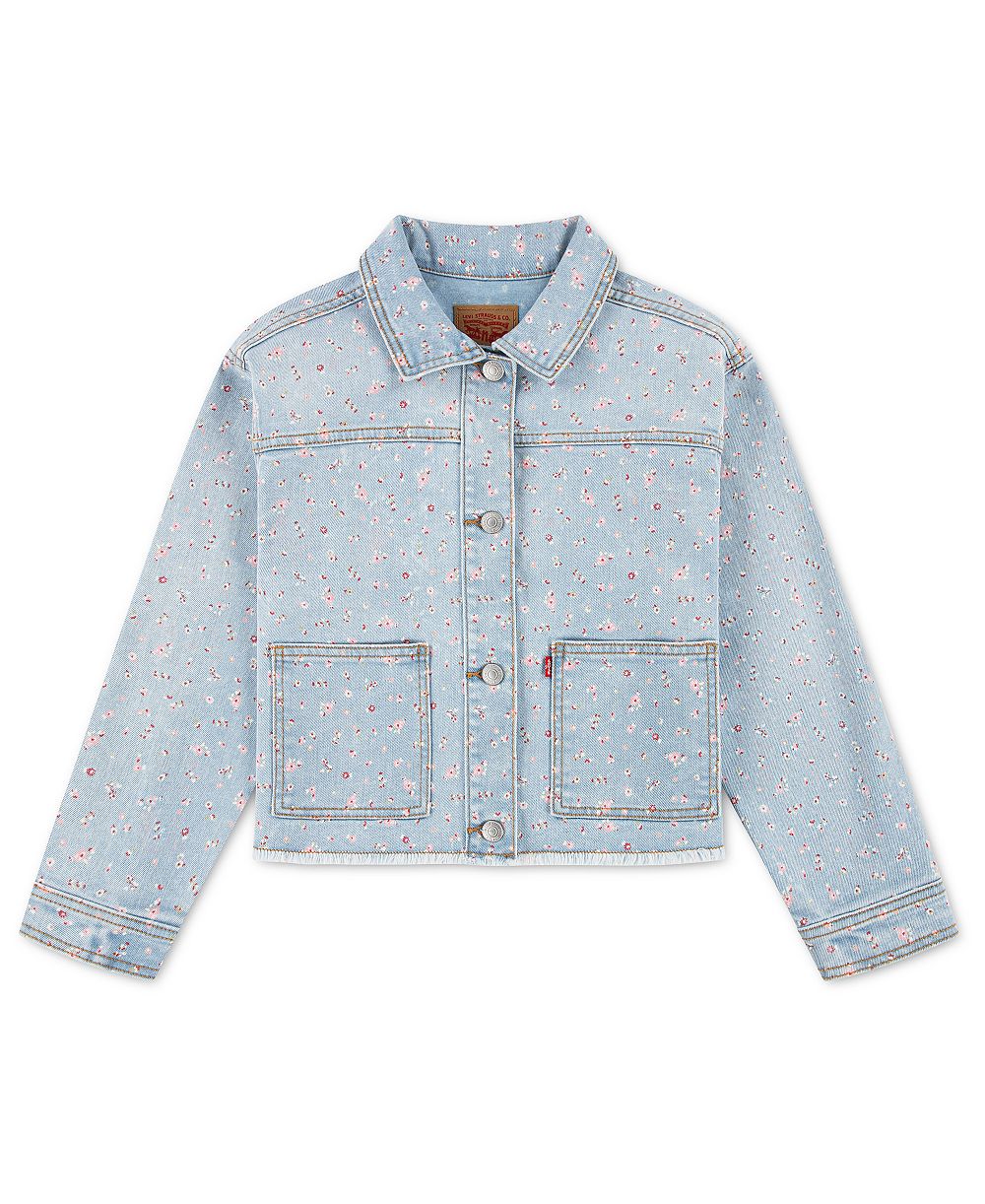 Levi's женская 4-6x модная дальнобойщик длинный рукав куртка