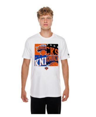 New Era Men's White New York Knicks Block Logo T-Shirt