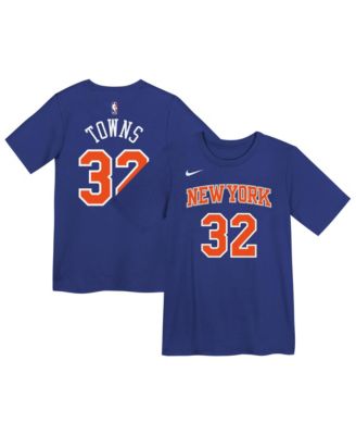 Nike футболка Nike Preschool Karl-Anthony Towns Blue New York Knicks Icon с именем и номером