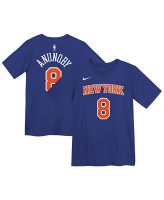Детская футболка Nike OG Anunoby Blue New York Knicks Icon Name & Number Blue