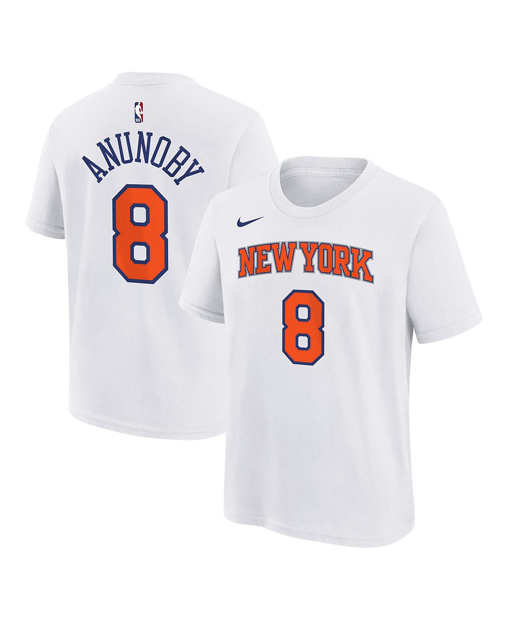 Футболка Nike для мальчиков и девочек White New York Knicks OG Anunoby