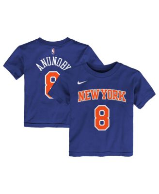 Детская футболка Nike OG Anunoby Blue New York Knicks Icon Name & Number