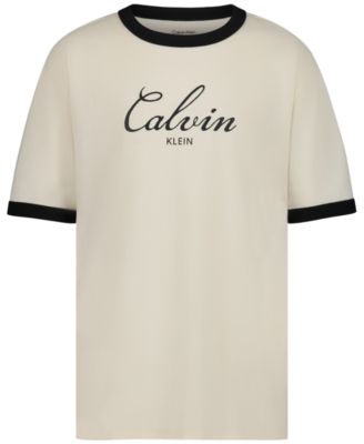 Calvin Klein Boys' 8-20 Ringer Short-Sleeve T-Shirt
