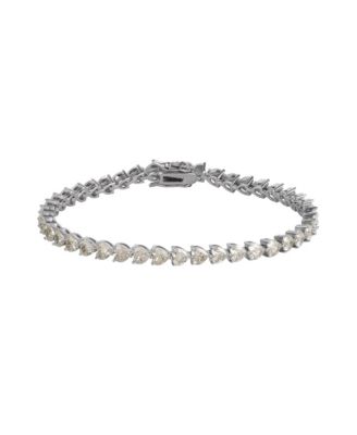 Spero London Heart Tennis Bracelet Sterling Silver