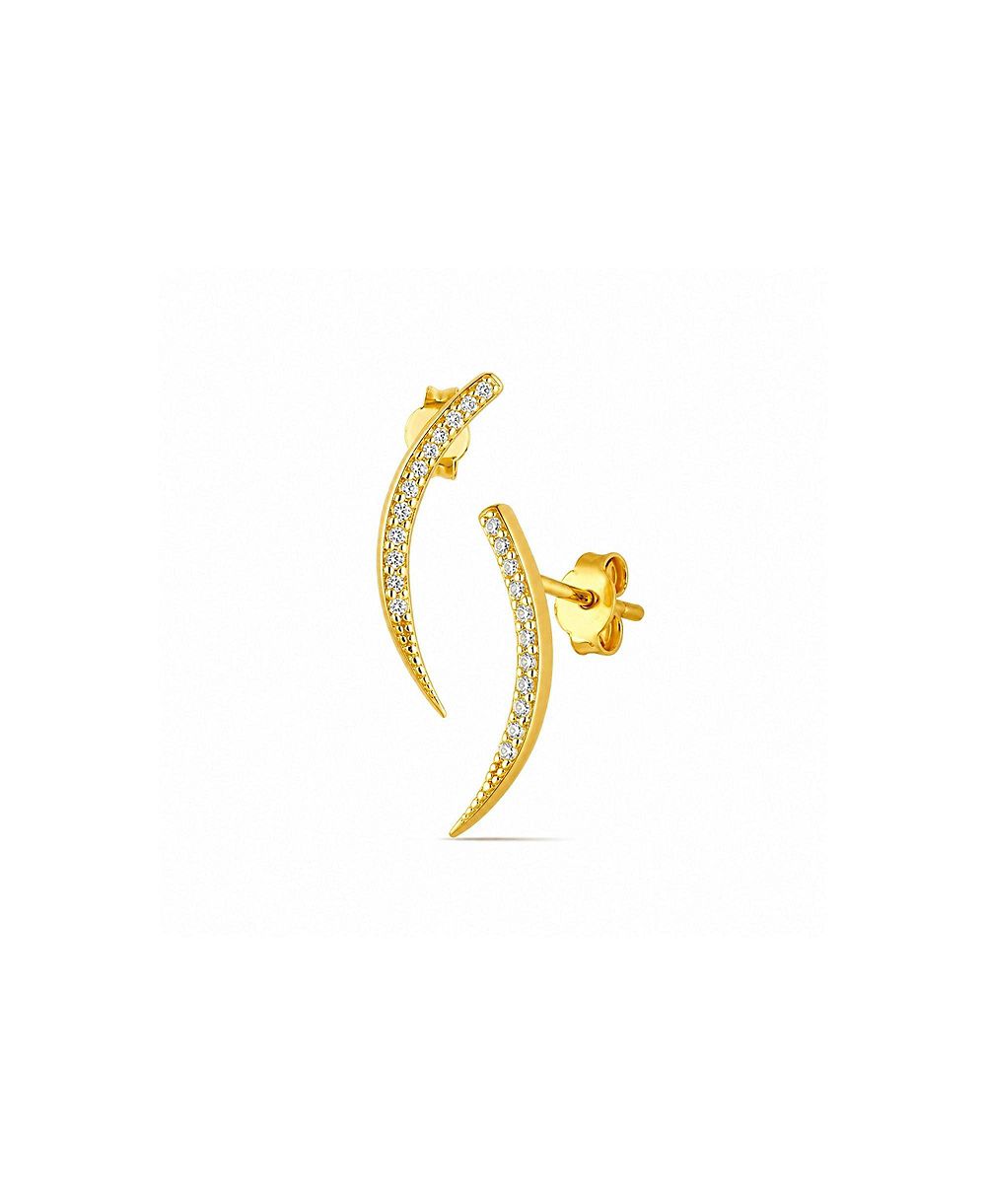 Серьги Spero London Fishbone из стерлингового серебра