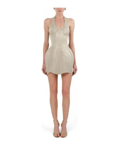 NOCTURNE Women's Snake-Print Boned Mini Corset Dress
