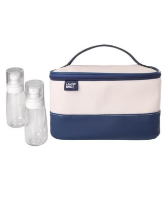Косметичка Lands' End Large с 2 пластиковыми дорожными флаконами 100 ML, мягкая дорожная сумка