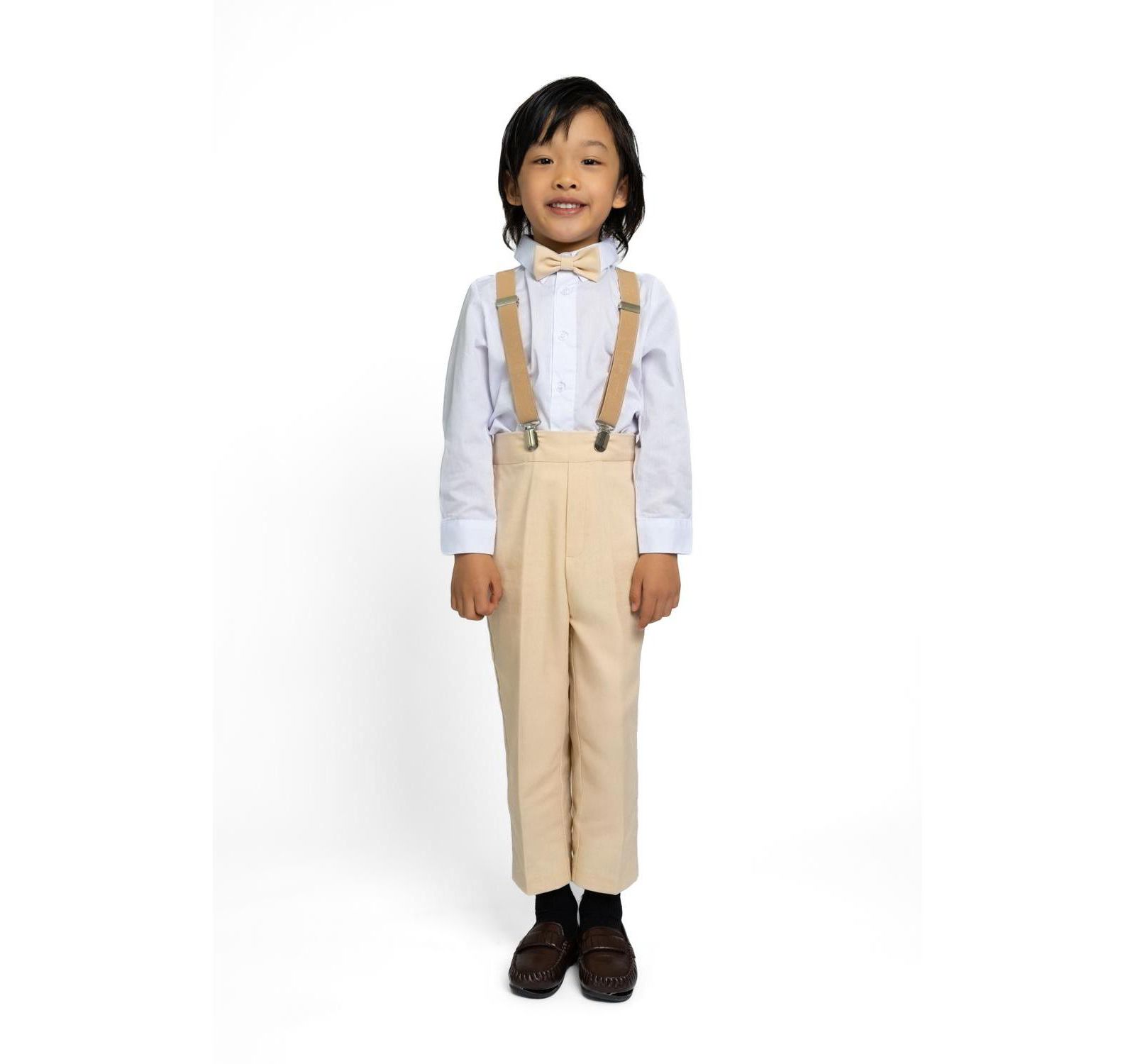 Детский набор Peanut Butter Collection Barn Safari Linen 4-Piece Shirt, Bowtie, Suspenders and Pants