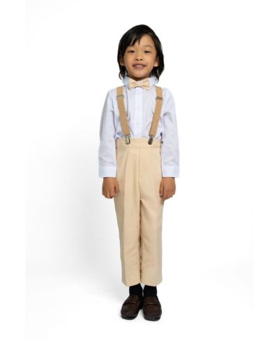 Детский набор Peanut Butter Collection Barn Safari Linen 4-Piece Shirt, Bowtie, Suspenders and Pants