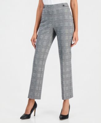 Anne Klein Essentials Брюки укороченные и по щиколотку в клетку, Petite