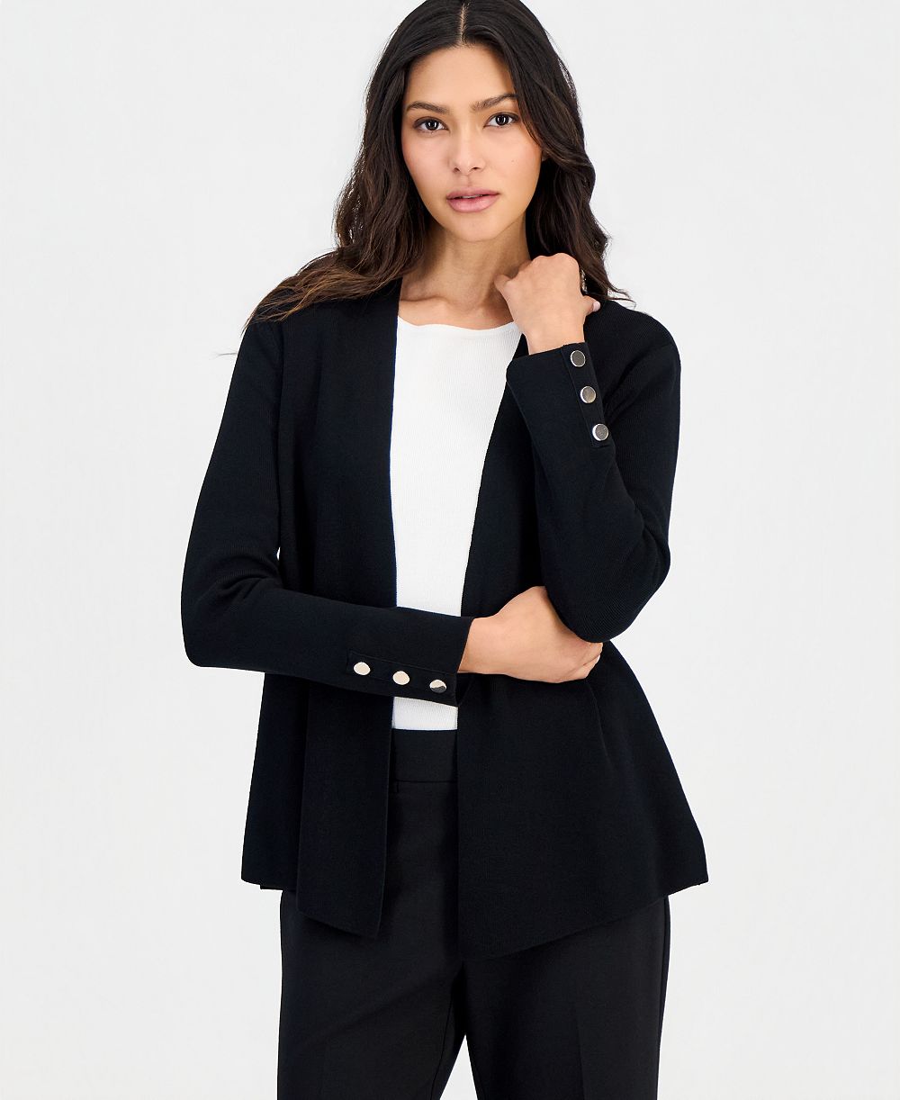 Кардиган Anne Klein Essentials Petite Open-Front Side-Slit