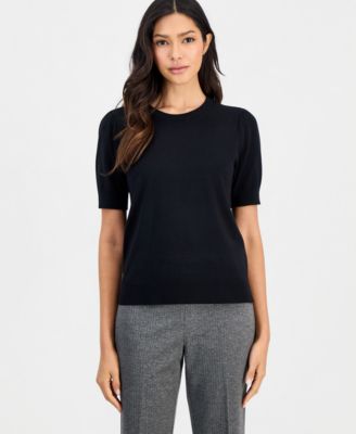Anne Klein Essentials джемпер Petite с пышными рукавами