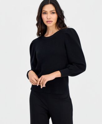 Anne Klein Essentials женский свитер Petite с пышными рукавами и круглым вырезом