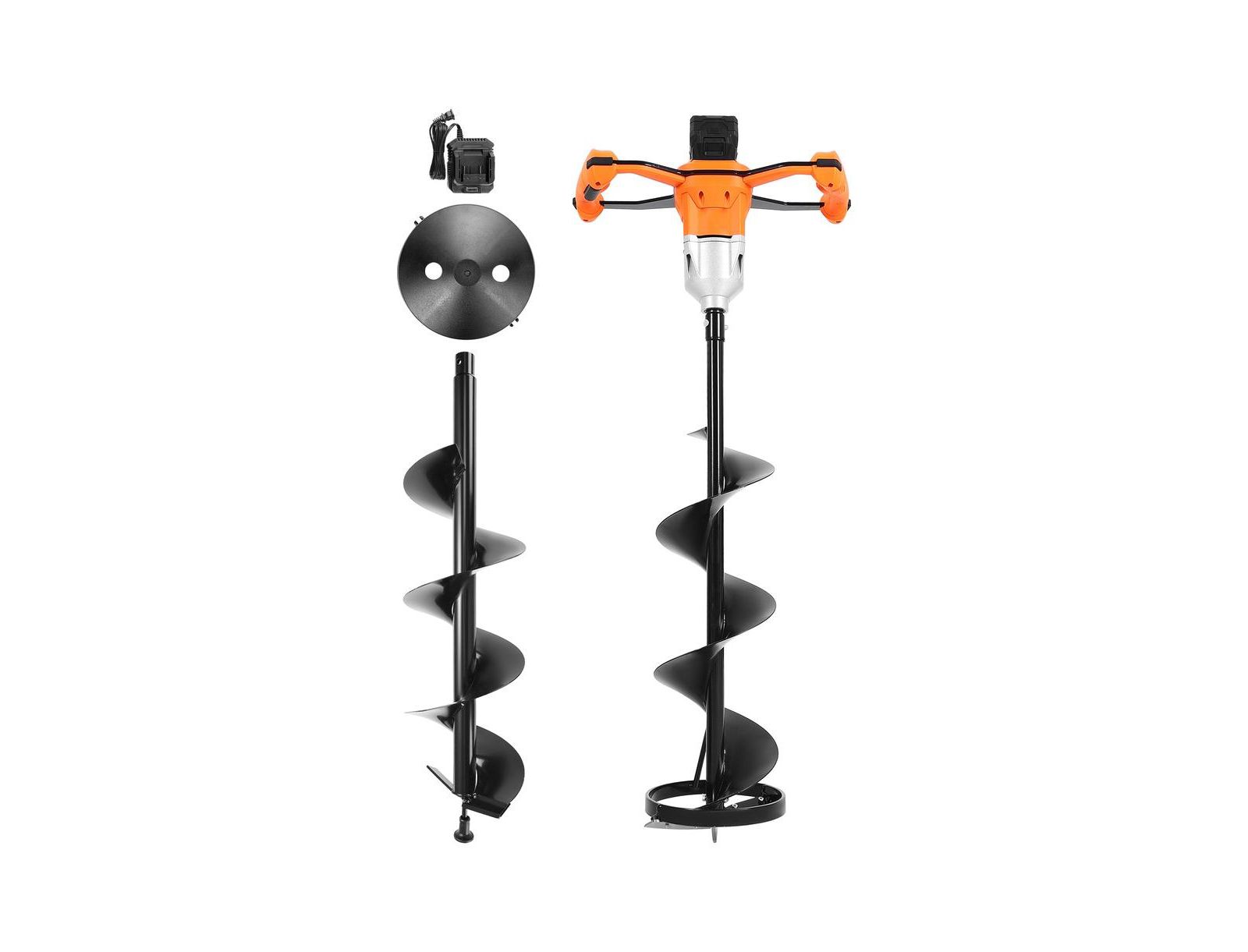 SUGIFT 20V Cordless Ice Auger with 8 in 2-in-1 Drill Bit and Brushless Motor