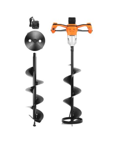 SUGIFT 20V Cordless Ice Auger with 8 in 2-in-1 Drill Bit and Brushless Motor